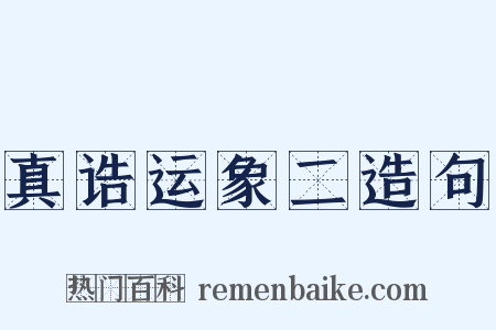 真诰运象二造句是什么意思的图片